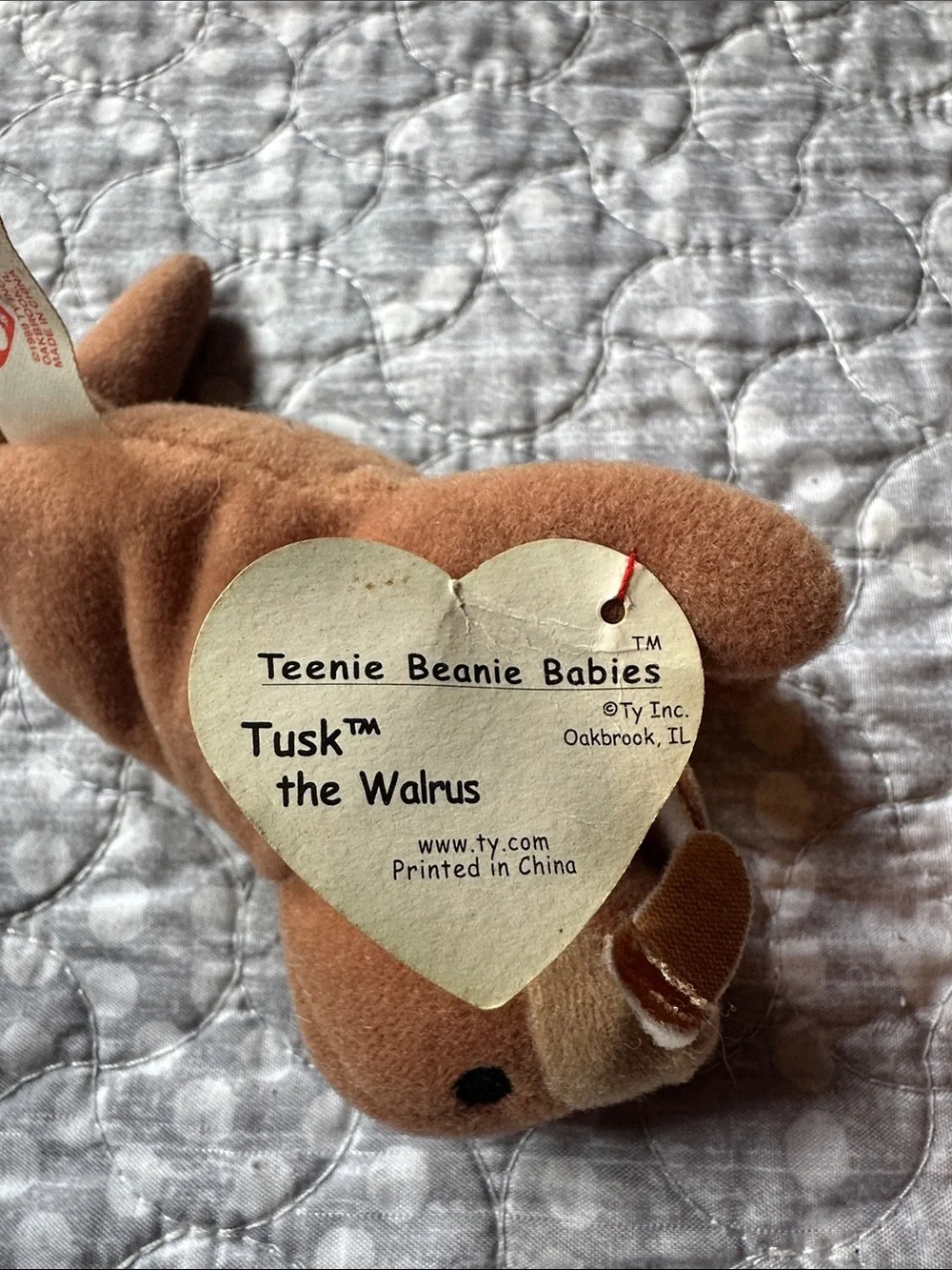 1990s Ty Plush “Tusk the Walrus” Beanie baby with Tag